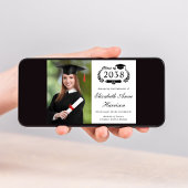 Eleganter Script-Foto-Uni-Abschluss Ankündigung