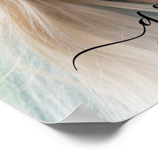 Eleganter Script Girl Graduate Foto Abschluss Poster (Ecke)