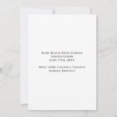 Eleganter Script Gold 3-Foto Collage Abschluss Ankündigung (Rückseite)