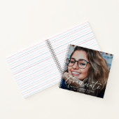 Eleganter Script Graduate 2 Fotograf Keepake Notizblock (Innenseite)