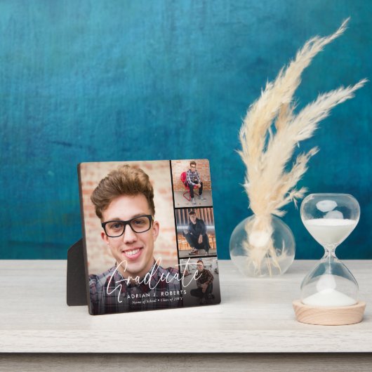 Eleganter Script Graduate 4 Fotograf Keepake Fotoplatte (InSitu)