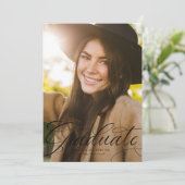 Eleganter Script-Graduiert schwarzen vertikalen Ab Ankündigung (Stehend Vorderseite)