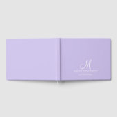 Eleganter Script Initial Wedding Monogram Lavender Gästebuch (Voll)