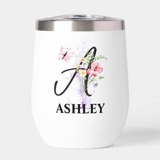 Eleganter Script Letter A Monogram Personalisiert (Vorderseite)