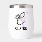 Eleganter Script Letter C Monogram Personalisierte (Rückseite)