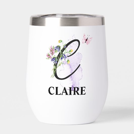 Eleganter Script Letter C Monogram Personalisierte (Rückseite)