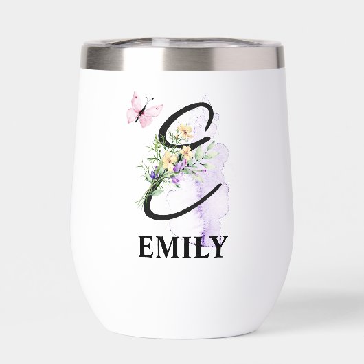 Eleganter Script Letter E Monogram Personalisierte (Rückseite)