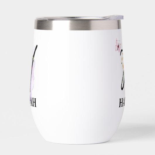 Eleganter Script Letter H Monogram Personalisiert (Links)