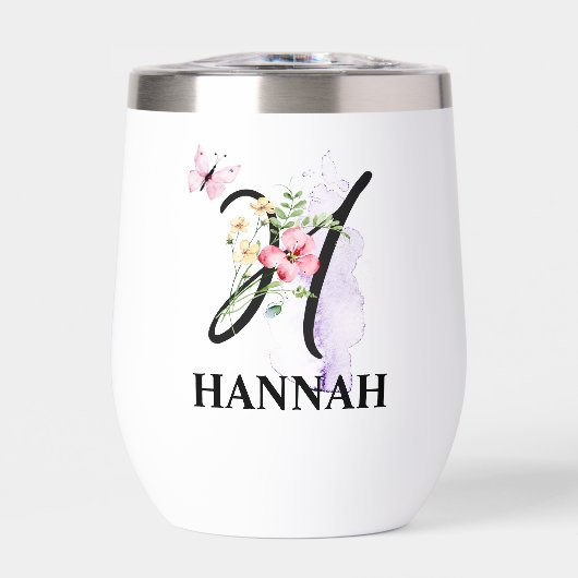 Eleganter Script Letter H Monogram Personalisiert (Vorderseite)