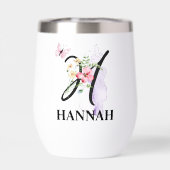 Eleganter Script Letter H Monogram Personalisiert  (Rückseite)