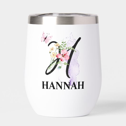 Eleganter Script Letter H Monogram Personalisiert (Rückseite)