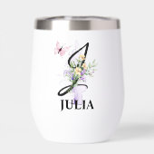 Eleganter Script Letter J Monogram Personalisiert  (Rückseite)