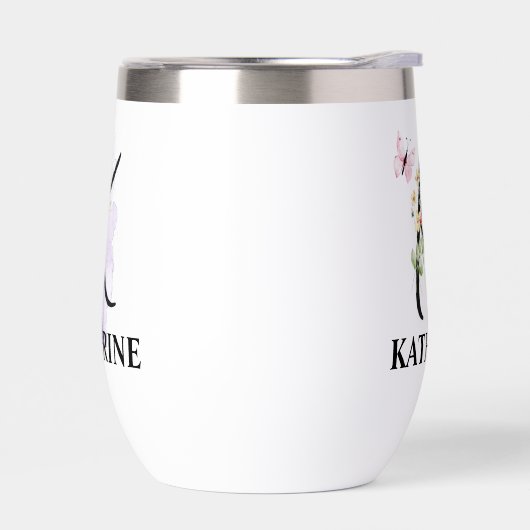 Eleganter Script Letter K Monogram Personalisierte (Links)