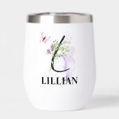 Eleganter Script Letter L Monogram Personalisierte (Rückseite)