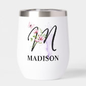 Eleganter Script Letter M Monogram Personalisierte (Rückseite)