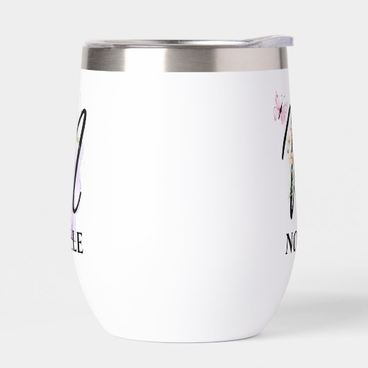 Eleganter Script Letter N Monogram Personalisierte (Links)