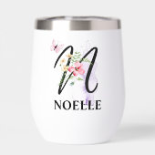 Eleganter Script Letter N Monogram Personalisierte (Rückseite)