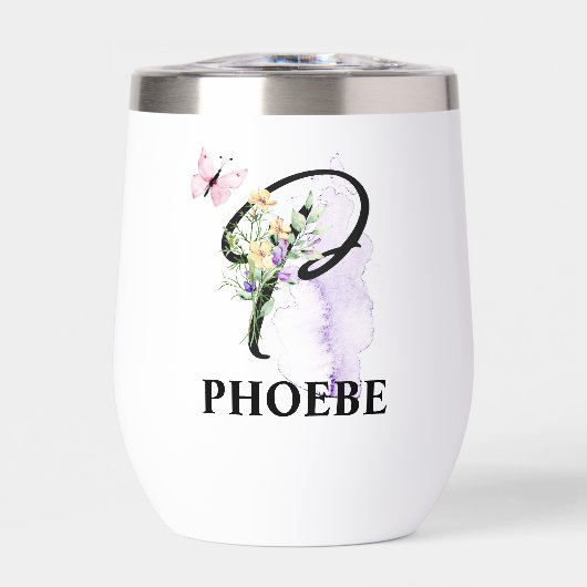 Eleganter Script Letter P Monogram Personalisierte (Vorderseite)