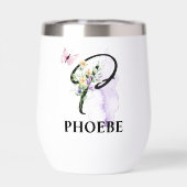 Eleganter Script Letter P Monogram Personalisierte (Rückseite)