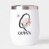 Eleganter Script Letter Q Monogram Personalisierte (Rückseite)