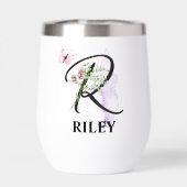 Eleganter Script Letter R Monogram-Personalisierte (Rückseite)