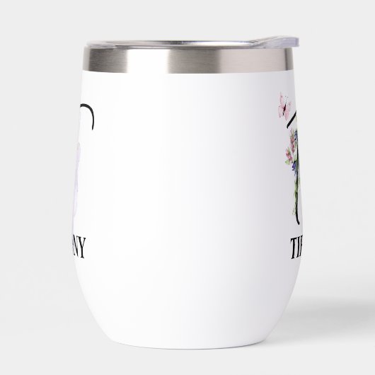 Eleganter Script Letter T Monogram Personalisierte (Links)