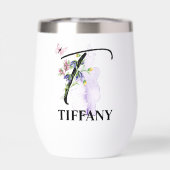 Eleganter Script Letter T Monogram Personalisierte (Rückseite)