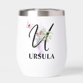 Eleganter Script Letter U Monogram Personalisierte (Rückseite)