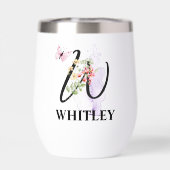 Eleganter Script Letter W Monogram Personalisierte (Rückseite)