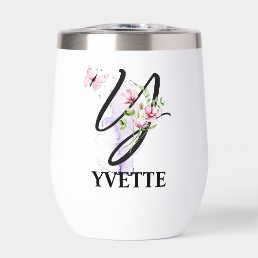 Eleganter Script Letter Y Monogram Personalisiert (Vorderseite)