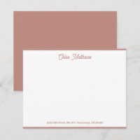 Eleganter Script Lmon Pink Stationery Border