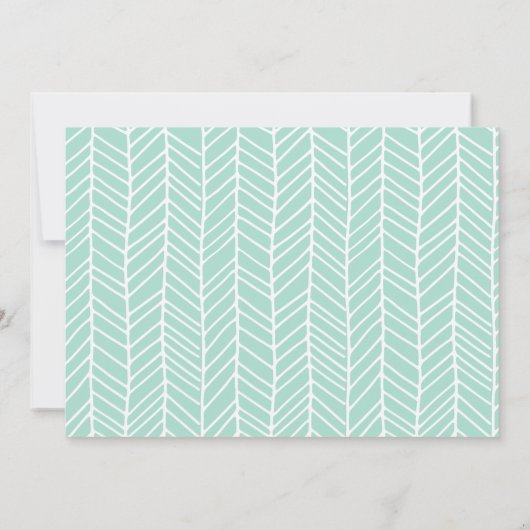 Eleganter Script Mint Green Foto Abschluss Ankündigung (Rückseite)