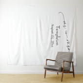 Eleganter Script Mr & Mrs Simple Foto Hintergrund Wandteppich (Beispiel (Horizontal))