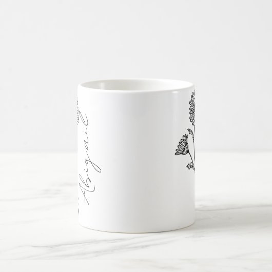 Eleganter Script Name April Monat Geburt Blume Dai Kaffeetasse (Mittel)