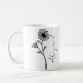 Eleganter Script Name April Monat Geburt Blume Dai Kaffeetasse (Links)