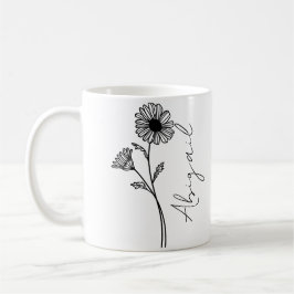 Eleganter Script Name April Monat Geburt Blume Dai Kaffeetasse