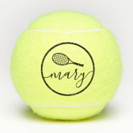 Eleganter Script Name Personalisiert Tennis Balls Tennisbälle