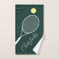 Eleganter Script Player Name Tennis Club Green