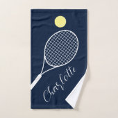 Eleganter Script Player Name Tennis Club Handtuch (Handtuch)