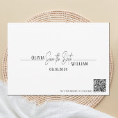 Eleganter Script QR Code Save the Date