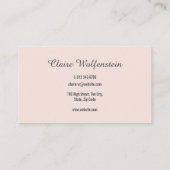 Eleganter Script-Rose Gold Glitzer Visitenkarte (Rückseite)