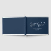 Eleganter, Script-Schriftart, Blue, Wedding Guest Gästebuch (Voll)