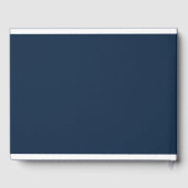 Eleganter, Script-Schriftart, Blue, Wedding Guest Gästebuch (Rückseite)