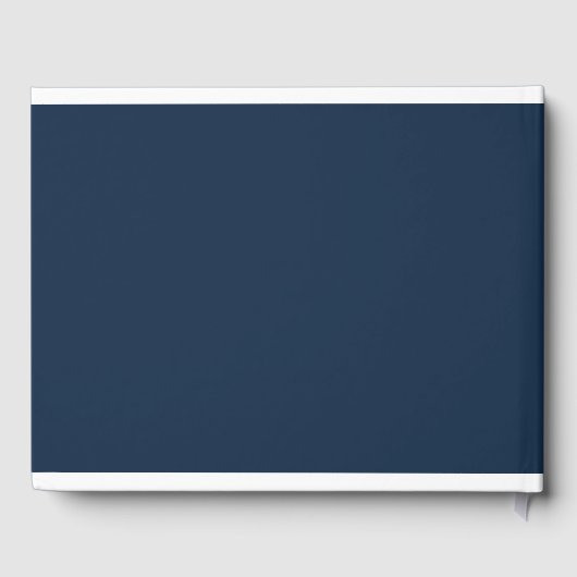 Eleganter, Script-Schriftart, Blue, Wedding Guest  Gästebuch (Rückseite)