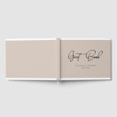 Eleganter, Script-Schriftart, hellbraune Hochzeit Gästebuch (Voll)