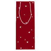 Eleganter Script-Schriftart + Herz-Valentinstag Geschenktüte Für Weinflaschen (Rückseite)