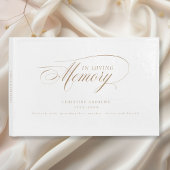 Eleganter, Script-Schriftart "In Love Memory" Beer Gästebuch