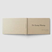 Eleganter, Script-Schriftart "In Love Memory" Beer Gästebuch (Voll)