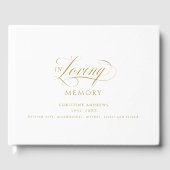 Eleganter, Script-Schriftart "In Love Memory" Beer Gästebuch (Vorderseite)