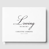 Eleganter, Script-Schriftart "In Love Memory" Beer Gästebuch (Vorderseite)